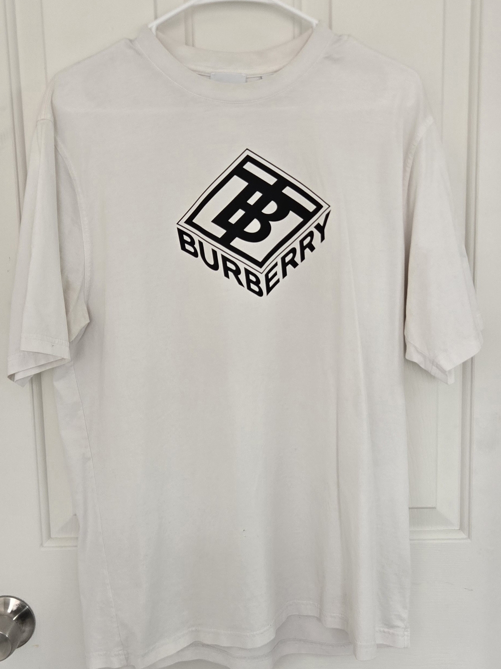 Burberry Men's White Logo T-Shirt